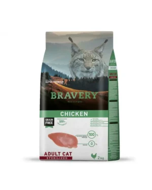 BRAVERY CHICKEN 2KG ADULT Gato CASTRADO CAT STERILIZED