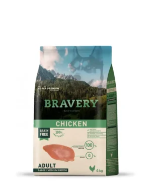 BRAVERY CHICKEN 4KG Perro Adulto LARGE MEDIUM BREEDS