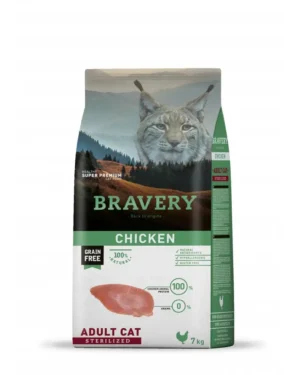 BRAVERY CHICKEN 7KG Gato CASTRADO ADULT CAT STERILIZED