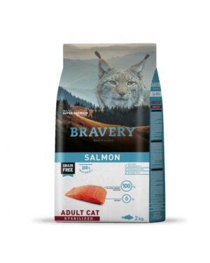 BRAVERY SALMON 2KG Gato CASTRADO ADULT CAT STERILIZED