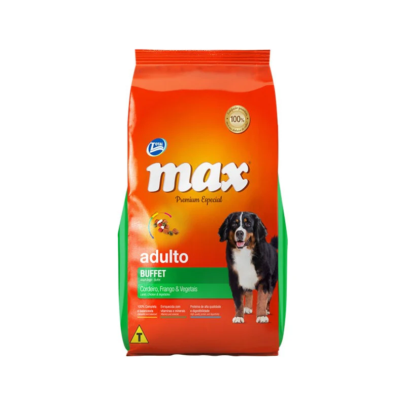 Max Buffet Perro Adulto Cordero, Pollo y Vegetales 20+2 kg