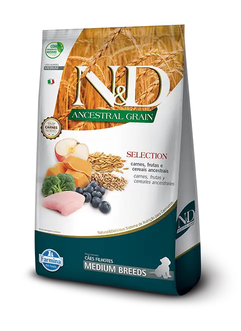 N&D Ancestral Grain Selection Perro Cachorro Medium