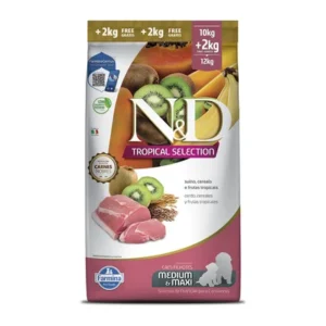 ND TROPICAL CAN PUP MD MX CERDO 10+2KG