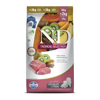 N&D Tropical Selection Perro Cachorro Medium & Maxi Cerdo 10+2 kg