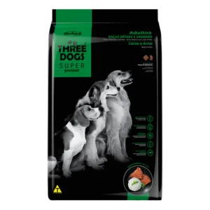 THREEDOGS SUPER PREMIUM Adultos MED GDES 15 + 2 KG CARNE Y ARROZ